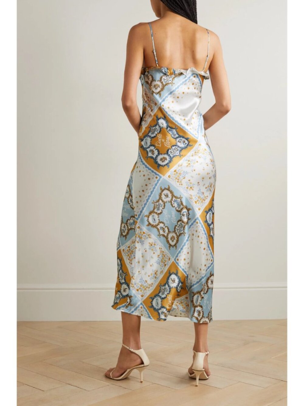 Reformation Aribella Ruffled Printed Silk-Charmeuse Maxi Dress - Picture 4 of 13